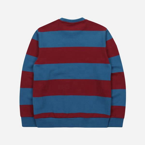 Fila Striped Men's Sweatshirts - Blue/Red,NZ 21-93475